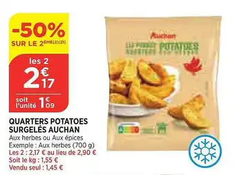 Maximarché Quarters Potatoes Surgelés Auchan offre