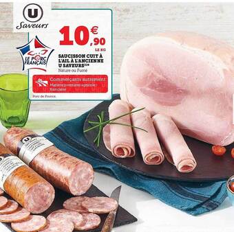 Super U Saucisson Cuit à L'ail à L'ancienne U Saveurs offre