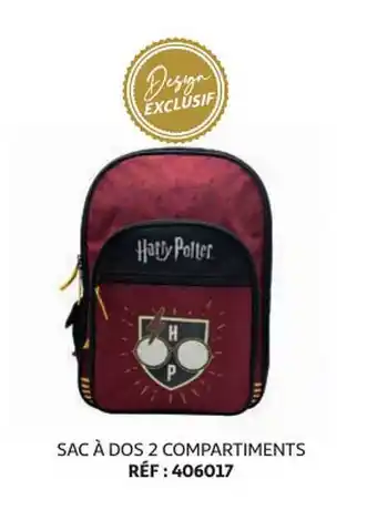 Auchan Sac à Dos 2 Compartiments Harry Potter offre
