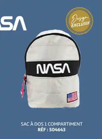 Auchan Sac à Dos 1 Compartiment Nasa offre