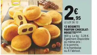 E.Leclerc 12 Beignets Parfum Chocolat - Noisette offre
