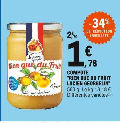 Promo Compote chez E.Leclerc