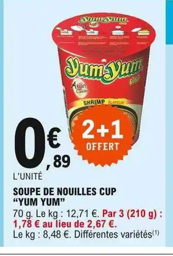 E.Leclerc Soupe De Nouilles Cup offre