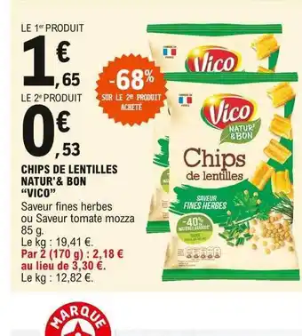 E.Leclerc Chips De Lentilles Natur' & Bon offre
