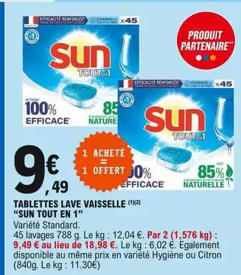 E.Leclerc Tablettes Lave Vaisselle offre