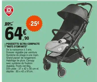 Promo Poussette Ultra Comapcte chez E.Leclerc