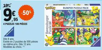 E.Leclerc 4 Pizzles 100 Pièces Ravensburger offre