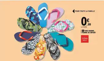 E.Leclerc Tong Homme, Femme Ou Enfant Tissaia Basics offre