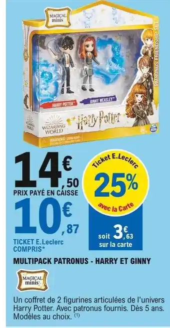 E.Leclerc Multipack Patronus - Harry Et Ginny offre