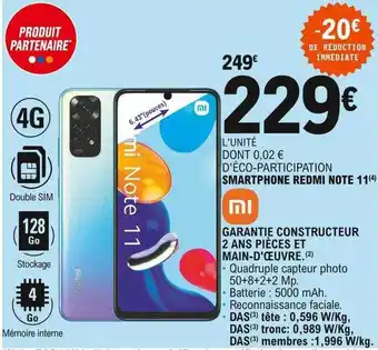 E.Leclerc Smartphone Redmi Note 11 offre