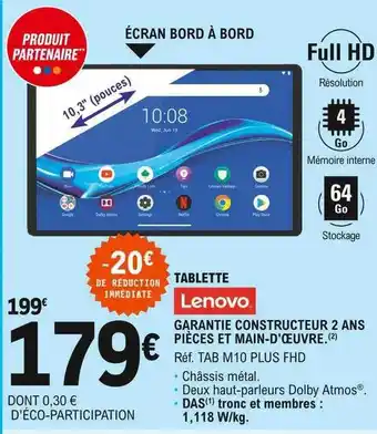 E.Leclerc Tablette Lenovo offre