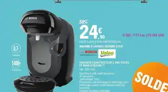 E.Leclerc Machine à Capsule Tassimo Style Bosch offre