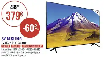 Géant Casino Samsung tv led 43’’ (108 cm) offre