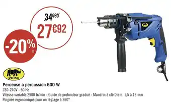 Rhino perceuse à percussion 600 w