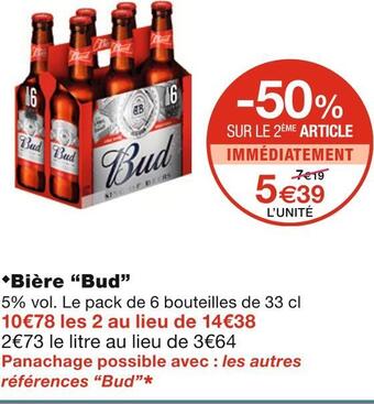 Monoprix Bud bière offre