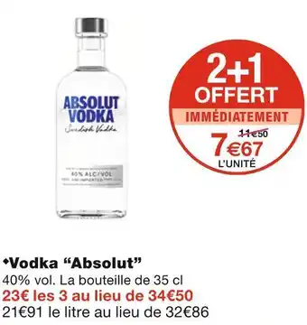 Monoprix Vodka offre