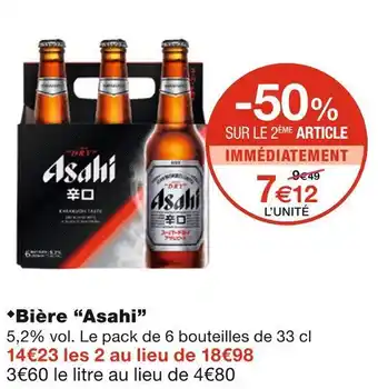 Monoprix Asahi bière offre