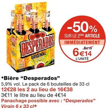 Monoprix Desperados bière offre