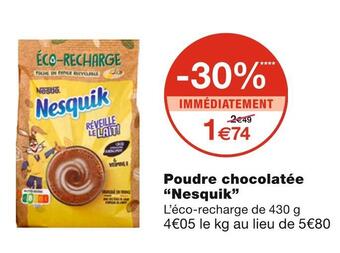 Monoprix Nesquik poudre chocolatée offre