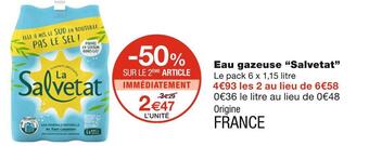 Monoprix Salvetat eau gazeuse offre