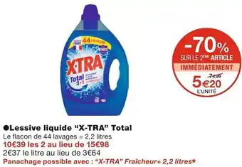 Monoprix X-tra lessive liquide total offre