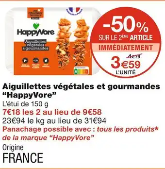 Monoprix Happyvore aiguillettes végétales et gourmandes offre