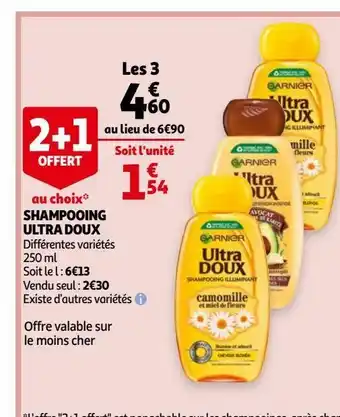 Auchan Shampoing ultra doux offre