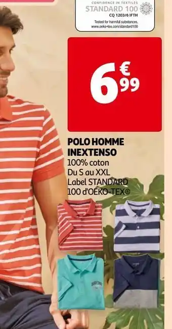 Auchan Polo homme inextenso offre