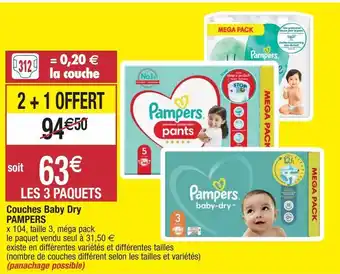 Migros Couches pampers offre