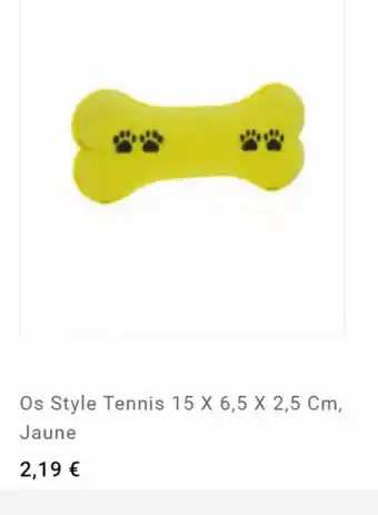 Os style tennis 15 x 6,5 x 2.5 cm, jaune