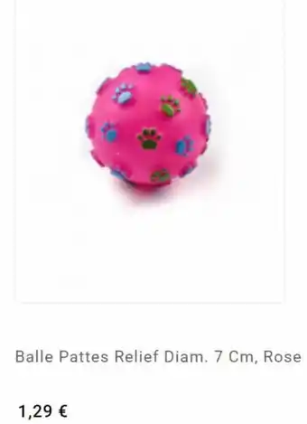 Balle pattes relief diam. 7 cm, rose