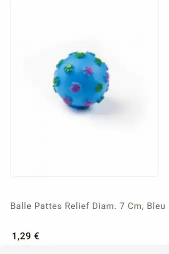 Balles pattes relief diam. 7 cm, bleu