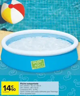 Carrefour Market Splash and play piscine autoportante offre