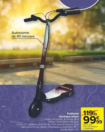 Carrefour Market Trottinette électrique enfant offre