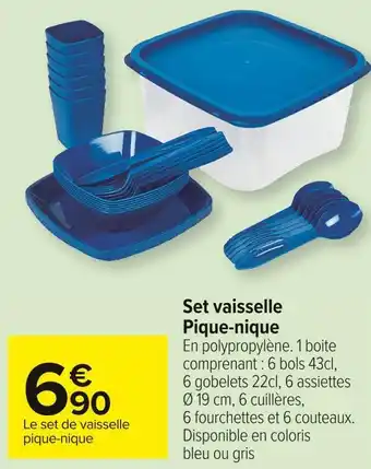 Carrefour Market Set vaisselle pique-nique offre