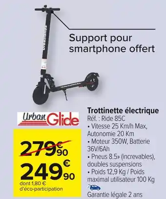 Carrefour Market Urban glide trottinette électrique offre