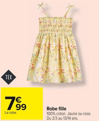 Carrefour Market Tex robe fille offre