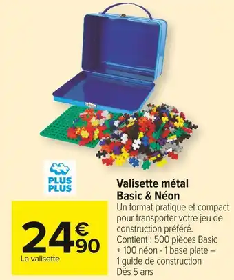 Plus plus valisette métal basic & néon
