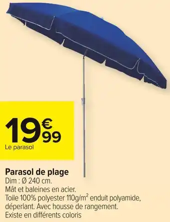 Carrefour Market Parasol de plage offre