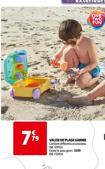 Auchan Valise de plage garnie offre
