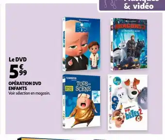 Auchan Operation dvd enfants offre
