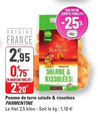 G20 PARMENTINE pomme de terre salade & rissolées offre