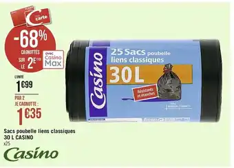 Casino Supermarchés Sacs Puobelle Liens Classiques offre
