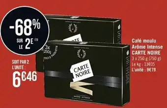 Café Moulu Arôme Intense Carte Noire