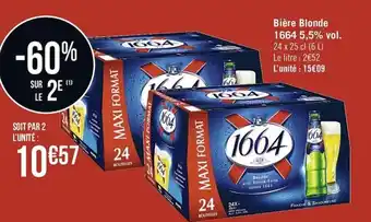 Casino Supermarchés Biere Blonde 1664 5,5% Vol offre