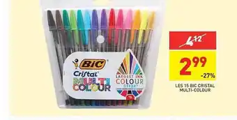 Stokomani Les 15 Bic Cristal Multi-colour offre