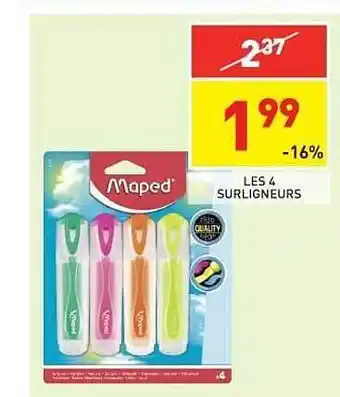 Stokomani Les 4 Surligneurs Maped offre