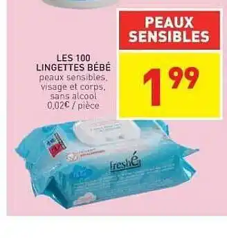 Stokomani Les 100 Lingettes Bébé Freshéa offre