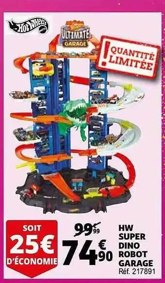 Auchan Hw Super Dino Robot Garage offre