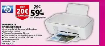 Auchan Imprimante Hp Deskjet 2320 offre